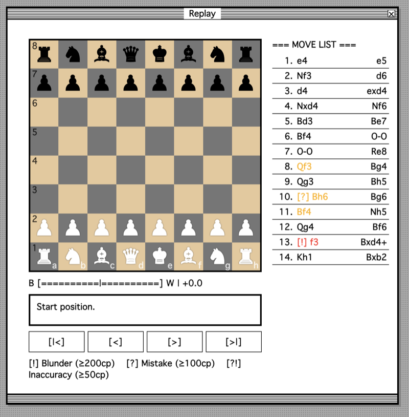 Move-by-move analysis in Chess App